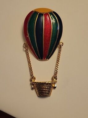 Hot Air Balloon Brooch